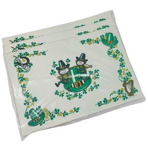 Vintage 1970s St Patricks Day Irish Placemats Deadstock Paper Mats